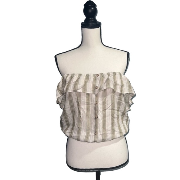 Becsel- Striped off the shoulder top - Picture 1 of 7